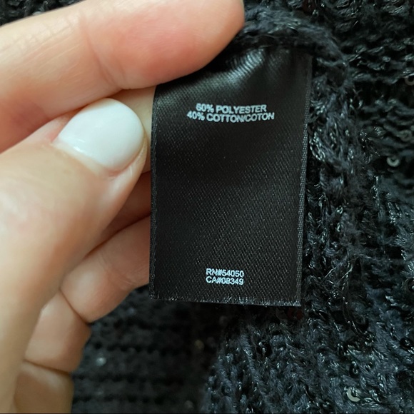 ROBBI & NIKI Sequin Scoop Neck Sweater Black XS/S - Picture 7 of 7